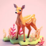 cute-deer-isometric-soft-pastel-colors